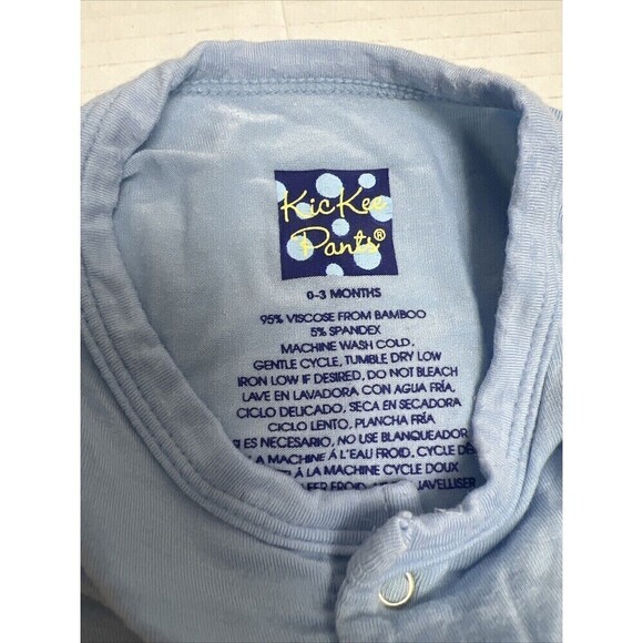 Kickee Pants Bamboo Footies Sleeper 0-3 Months   One Piece Pajamas Viscose - Picture 5 of 6